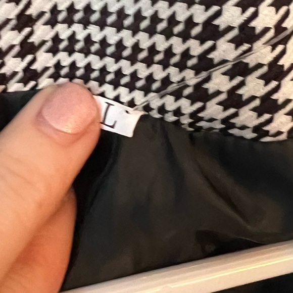 Women’s Houndstooth Blazer Size Large Business Casual Career - Picture 3 of 5